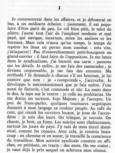 Mémoires d'un futur président - Début